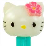 PEZ - Hawaiian Hello Kitty  White Head Pink Hibiscus