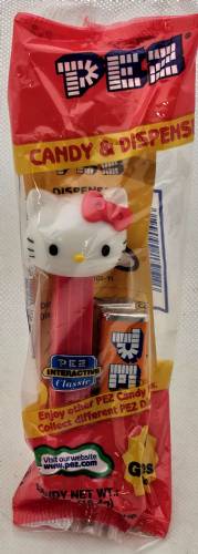 PEZ - Hello Kitty - Hello Kitty - White Head Red Bow