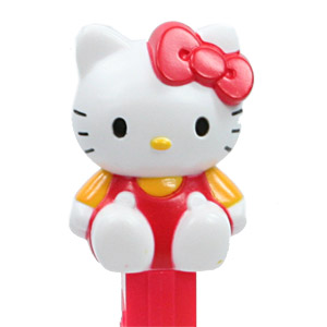 PEZ - Hello Kitty - Fullbody - Hello Kitty in Overalls - White