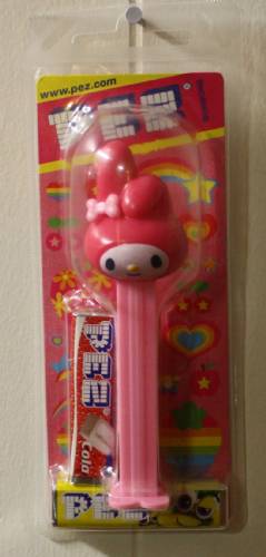 PEZ - Hello Kitty - My Melody - Pink and White Head, big mouth - A