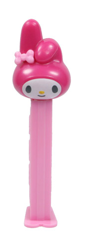 PEZ - Hello Kitty - My Melody - Pink and White Head, big mouth - A