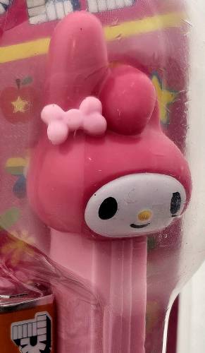 PEZ - Hello Kitty - My Melody - Pink and White Head, big mouth - A