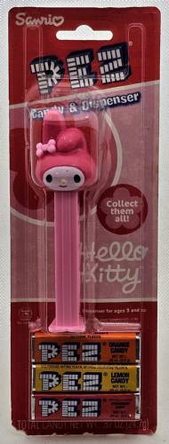 PEZ - Hello Kitty - My Melody - Pink and White Head, big mouth - A