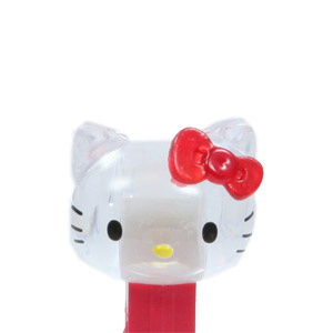 PEZ - Crystal Collection - Clear Crystal Head Red Bow