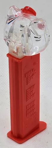 PEZ - Crystal Collection - Clear Crystal Head Red Bow
