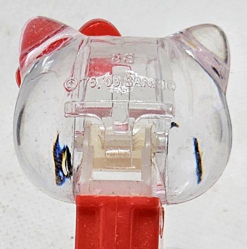 PEZ - Crystal Collection - Clear Crystal Head Red Bow