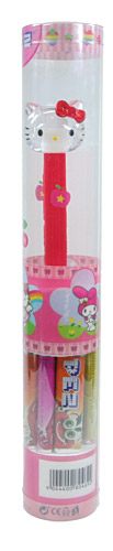 PEZ - Crystal Collection - Clear Crystal Head Red Bow