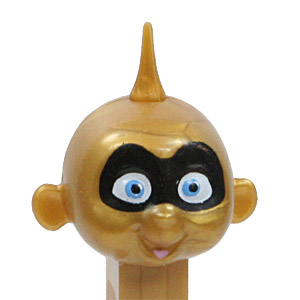 PEZ - Incredibles, The - Incredibles 1 - Jack-Jack - Masked, Gold Head - A