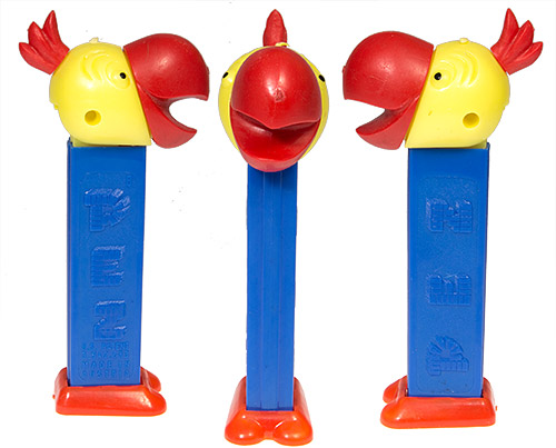 PEZ - Kooky Zoo - Cockatoo - Red Head, Yellow Beak