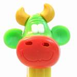 PEZ - Cow B Green/Yellow/Orange/Green