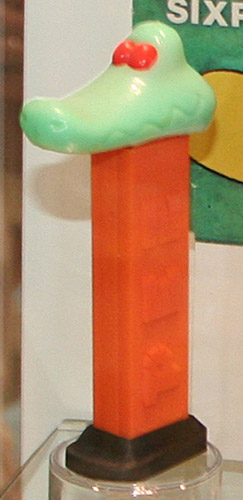 PEZ - Kooky Zoo - Crocodile - Light Green Head