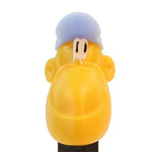 PEZ - Kooky Zoo - Mimic the Monkey - Golden Yellow/Light Blue