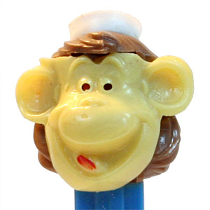 PEZ - Kooky Zoo - Monkey Sailor - Light Orange Face