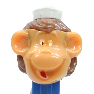 PEZ - Kooky Zoo - Monkey Sailor - Orange Face