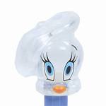 PEZ - Tweety Bird "French Tweety"  Clear Crystal Head on Flowers and Eiffel tower