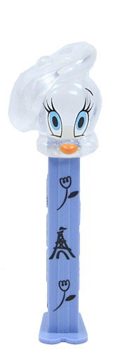 PEZ - Back In Action - Tweety Bird "French Tweety" - Clear Crystal Head