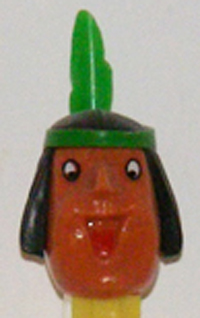 PEZ - Merry Music Makers - Indian Whistle - Dark Reddish Brown Head