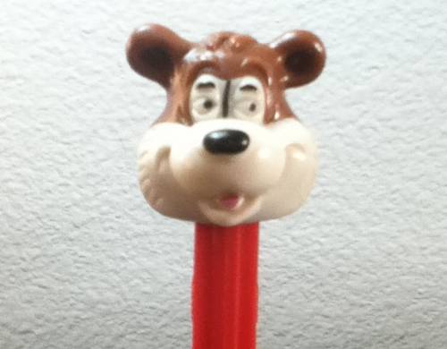 PEZ - MGM Cartoons - Barney Bear - White Face, Black Mark Between Eyes