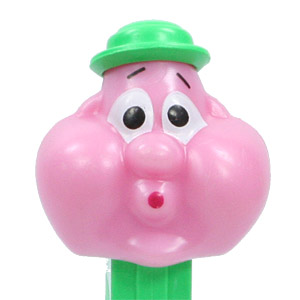 PEZ - PEZ Miscellaneous - Bubbleman - Pink Face, Neon Green Hat