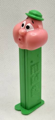 PEZ - PEZ Miscellaneous - Bubbleman - Pink Face, Neon Green Hat