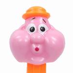 PEZ - Bubbleman Pink Face, Neon Orange Hat