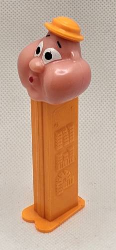 PEZ - PEZ Miscellaneous - Bubbleman - Pink Face, Neon Orange Hat