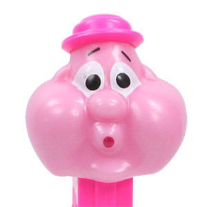 PEZ - PEZ Miscellaneous - Bubbleman - Pink Face, Neon Pink Hat