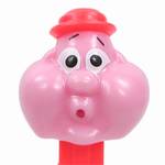 PEZ - Bubbleman Pink Face, Neon Red Hat