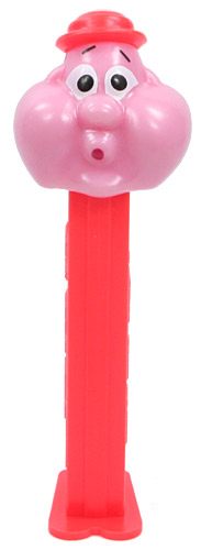 PEZ - PEZ Miscellaneous - Bubbleman - Pink Face, Neon Red Hat