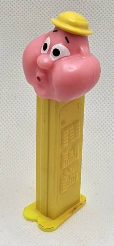 PEZ - PEZ Miscellaneous - Bubbleman - Pink Face, Neon Yellow Hat