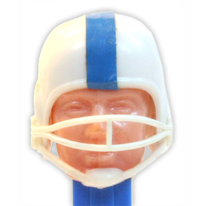 PEZ - Humans - Football Player - White Helmet, Blue Stripe