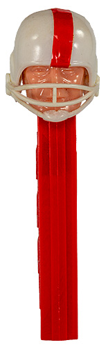 PEZ - Humans - Football Player - White Helmet, Red Stripe