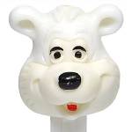 PEZ - Icee Bear White Head, White Face, No Mark, Carved Eyes