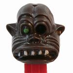 PEZ - One-Eyed Monster Black Head, Green Eye