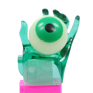 PEZ - Crystal Collection - Psychedelic Eye - Green Crystal Hand - B