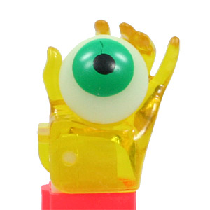 PEZ - Crystal Collection - Psychedelic Eye - Yellow Crystal Hand - B