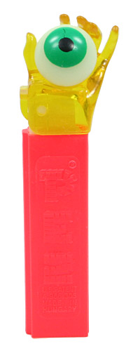 PEZ - Crystal Collection - Psychedelic Eye - Yellow Crystal Hand - B