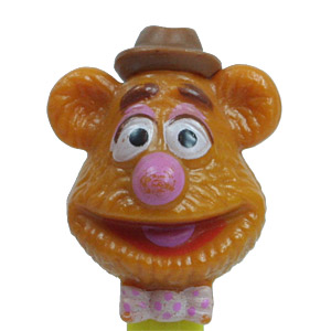 PEZ - Muppets - Fozzie Bear - Dark Pink Nose - JHP Copyright - A