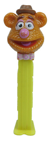 PEZ - Muppets - Fozzie Bear - Dark Pink Nose - JHP Copyright - A