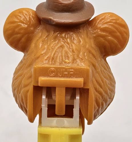 PEZ - Muppets - Fozzie Bear - Dark Pink Nose - JHP Copyright - A