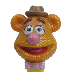 PEZ - Muppets - Fozzie Bear - Light Pink Nose - HA! 1991 Copyright - A