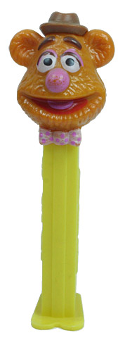 PEZ - Muppets - Fozzie Bear - Light Pink Nose - HA! 1991 Copyright - A