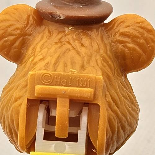 PEZ - Muppets - Fozzie Bear - Light Pink Nose - HA! 1991 Copyright - A