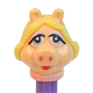 PEZ - Muppets - Miss Piggy - w/o Eyelashes - HA! 1991 Copyright - A