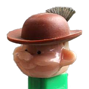 PEZ - Olympics - Alpine Man - Brown Hat