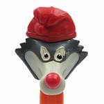 PEZ - Vucko Wolf with Cap  Gray Head, Red Cap