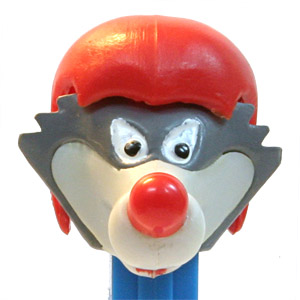 PEZ - Olympics - Vucko Wolf with Helmet - Gray Head, Red Helmet