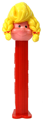 PEZ - PEZ Pals - Girl - Yellow Hair, Head Holes