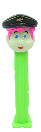 PEZ - PEZ Pals - Pilot Boy - Black Hat, Glowing ("S")