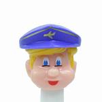 PEZ - Pilot Boy  Blue Hat, Non-Glowing